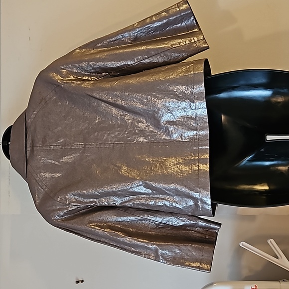 Nygard Shimmering Cropped Pewter Gray Cocktail Jacket - Picture 4 of 6